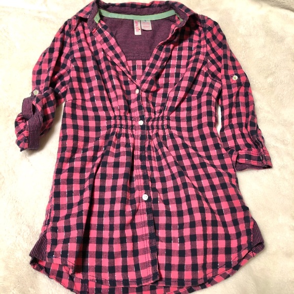 Japna Other - Japna Kids Navy & Pink Plaid Tunic Size 8